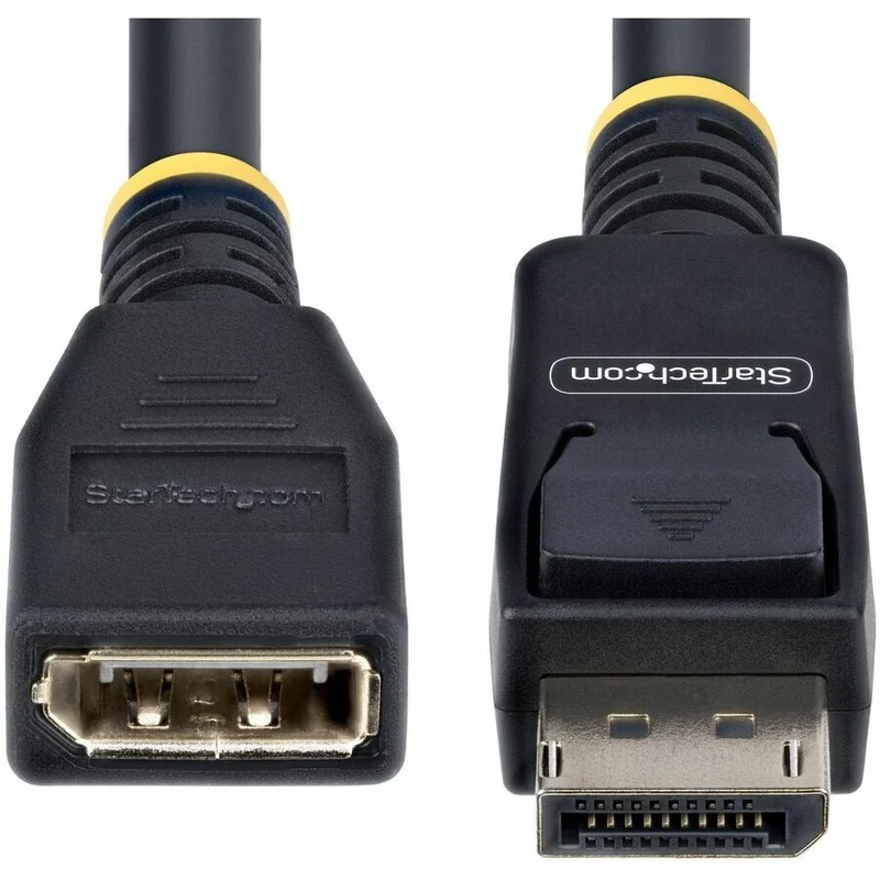 StarTech.com Câble d'extension DisplayPort 10 de 3 m, câble de protection de port DP 1.4, 1.4K 8 Hz, cordon adaptateur d'extension DisplayPort, mâle vers femelle 60F-DP10-EXTEND-CBL