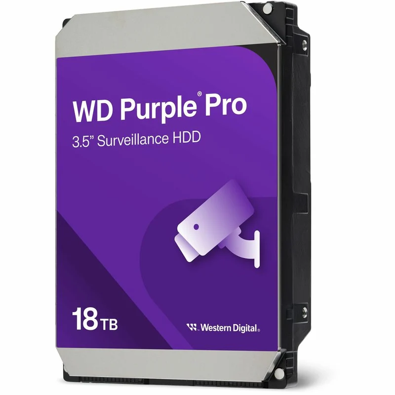 Disque dur Western Digital Purple Pro WD181PURP 18 To - 3.5" interne - SATA (SATA/600) - Méthode d'enregistrement magnétique conventionnel (CMR) WD181PURP