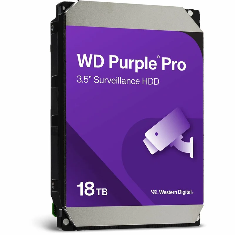 Disque dur Western Digital Purple Pro WD181PURP 18 To - 3.5" interne - SATA (SATA/600) - Méthode d'enregistrement magnétique conventionnel (CMR) WD181PURP