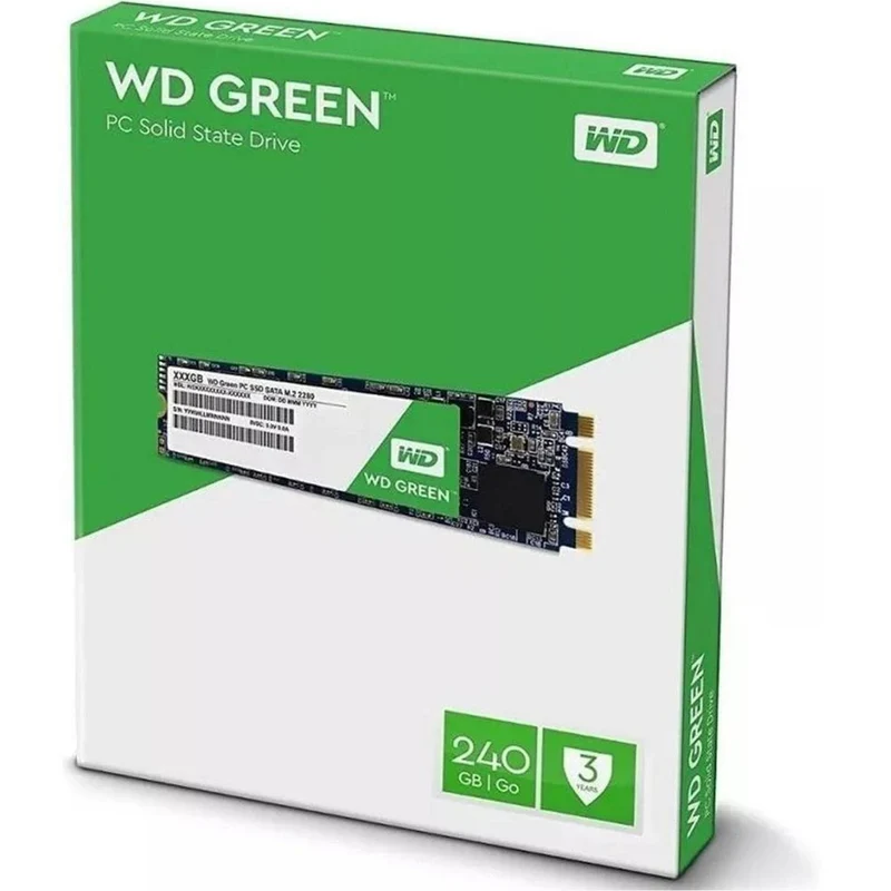 Disque SSD WD Green 240 Go - M.2 2280 interne - PCI Express NVMe WDS240G2G0B-00EPW0