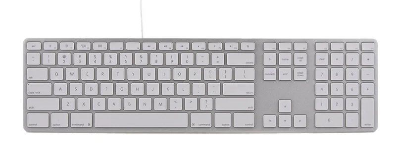 Clavier filaire en aluminium Matias pour Mac - Argent
