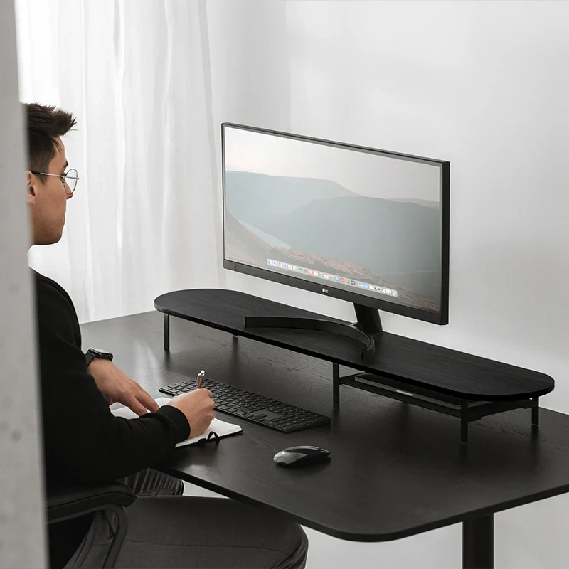 Élévation de moniteur pour 2 moniteurs avec support Black Series