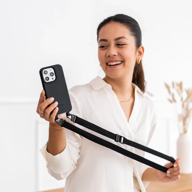 Étui pour téléphone portable iPhone 15 Pro avec bande