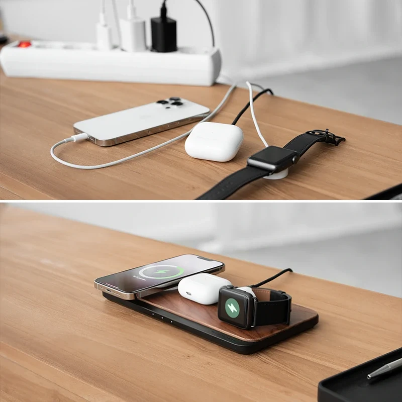 Chargeur 3 en 1 MagSafe & Apple Watch
