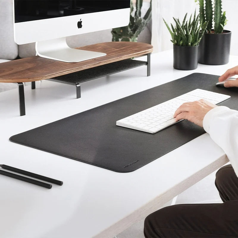 Laptop Stand + Dual Monitor Stand + Multipad + Desk Mat chêne