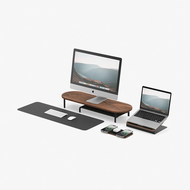 Laptop Stand + Single Monitor Stand + Multipad + Desk Mat Noyer
