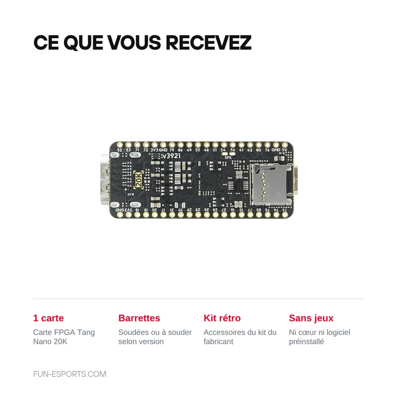 Carte FPGA Sipeed Tang Nano 20K — cœurs rétro open source en HDMI