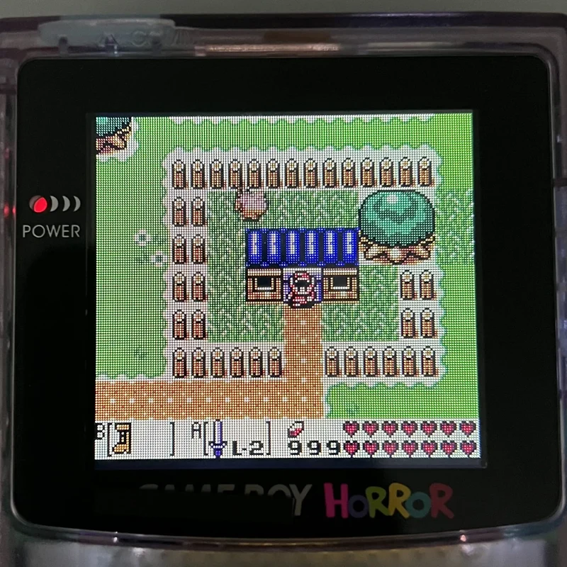 Écran IPS 2,6 pouces pour Game Boy Color — mode grille de pixels