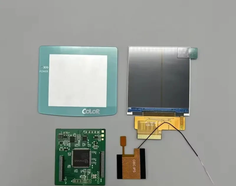 Écran IPS 2,6 pouces pour Game Boy Color — mode grille de pixels