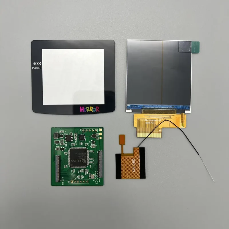 Écran IPS 2,6 pouces pour Game Boy Color — mode grille de pixels