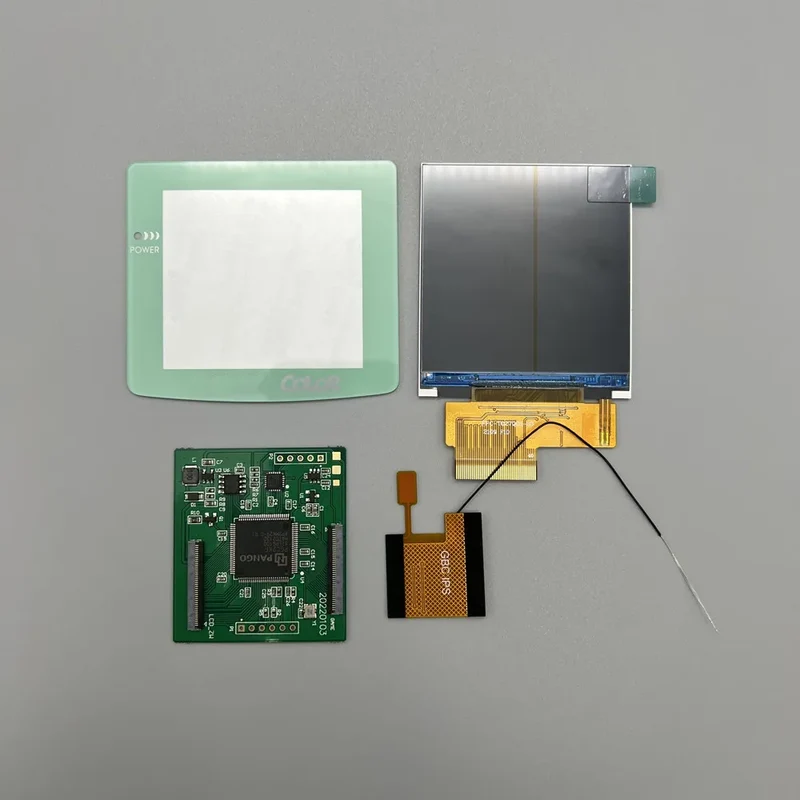 Écran IPS 2,6 pouces pour Game Boy Color — mode grille de pixels
