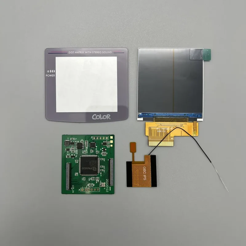 Écran IPS 2,6 pouces pour Game Boy Color — mode grille de pixels