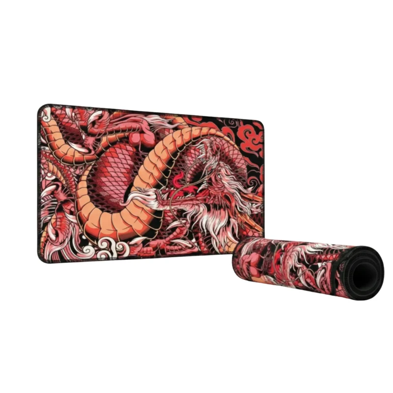 XXL Japanese Mouse Pad — Vermilion Red Dragon | PopMyPad