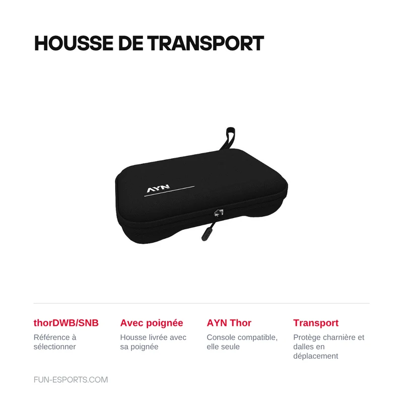 Accessoires de protection pour AYN Thor : housse, sacoche, dragonne