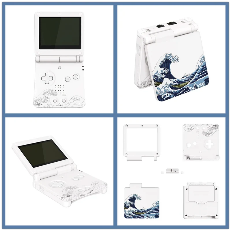 Coque complète Game Boy Advance SP IPS-ready — eXtremeRate, sans découpe