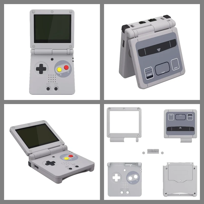 Coque complète Game Boy Advance SP IPS-ready — eXtremeRate, sans découpe