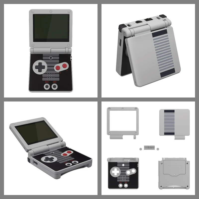 Coque complète Game Boy Advance SP IPS-ready — eXtremeRate, sans découpe