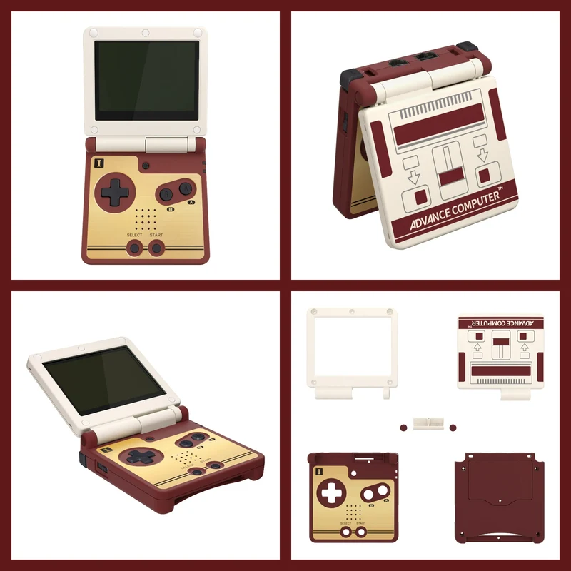 Coque complète Game Boy Advance SP IPS-ready — eXtremeRate, sans découpe