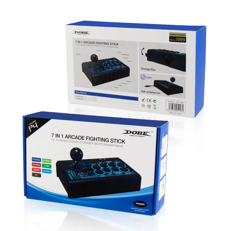 Stick arcade filaire 7-en-1 — Switch, PS4, PS3, PC et Android