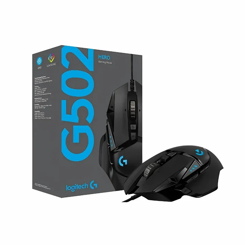 Souris Logitech G502 HERO PC et Mac — filaire, 11 boutons, 121 à 139 g