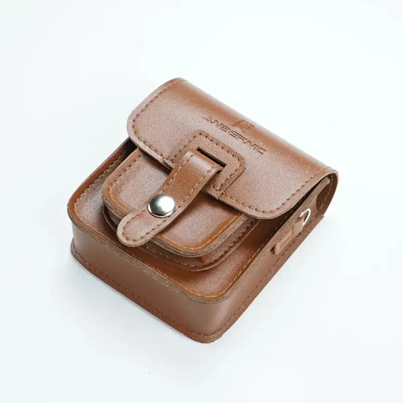 Étui rétro pour Anbernic RG34XX SP — simili cuir rigidifié et passant ceinture