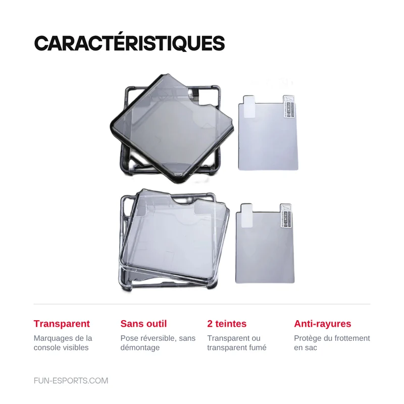 Coque de protection transparente Game Boy Advance SP + film écran