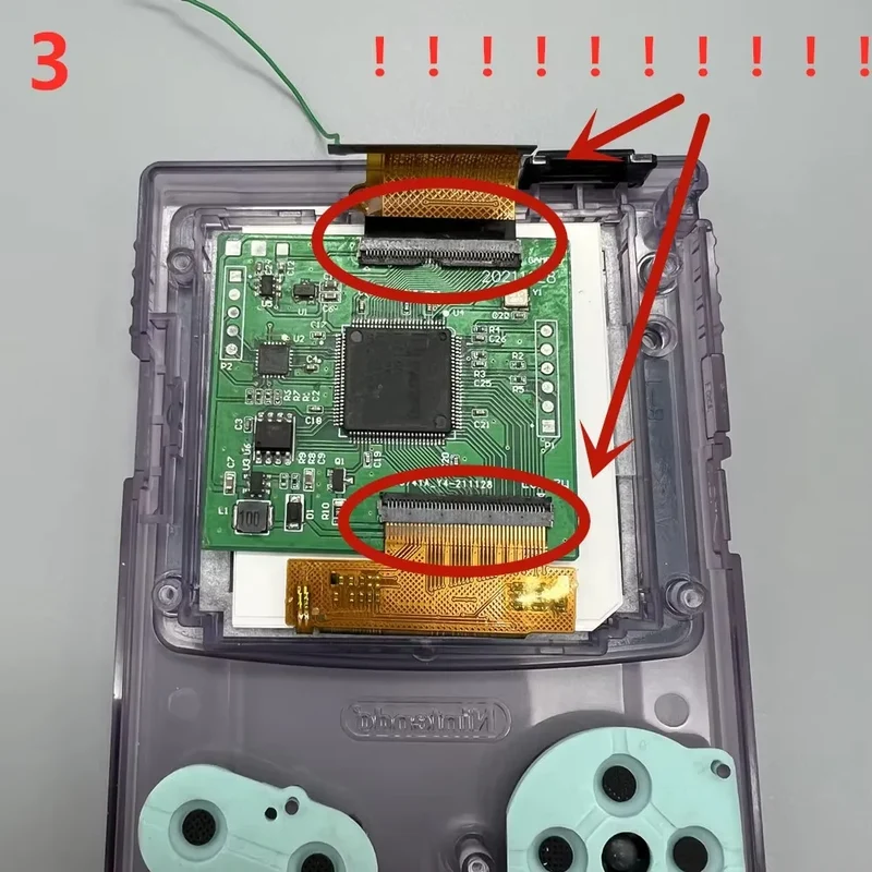 Écran IPS 2,45 pouces pour Game Boy Color — sans découpe de coque
