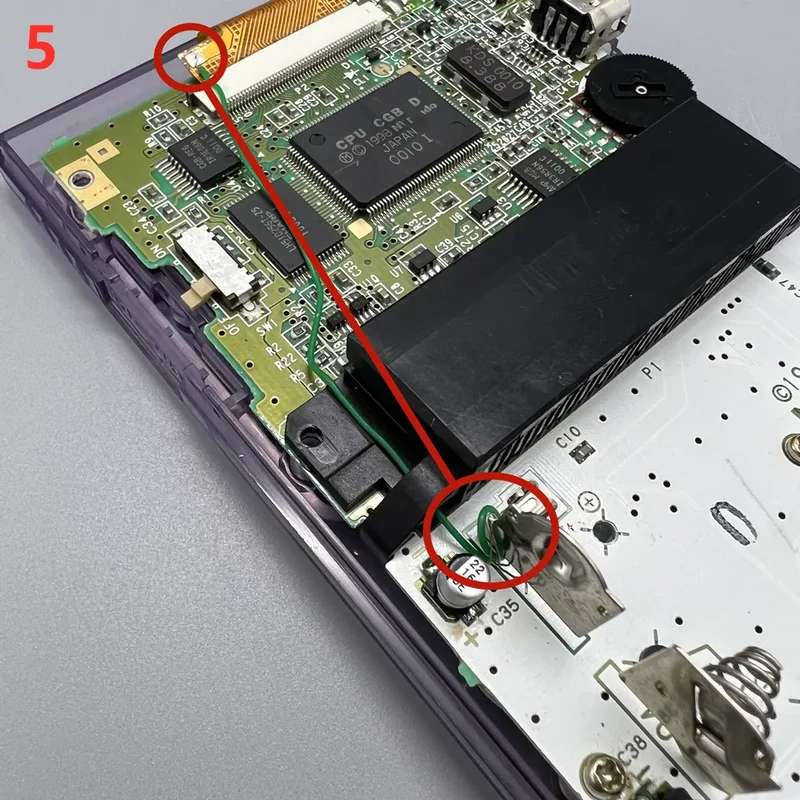 Écran IPS 2,45 pouces pour Game Boy Color — sans découpe de coque