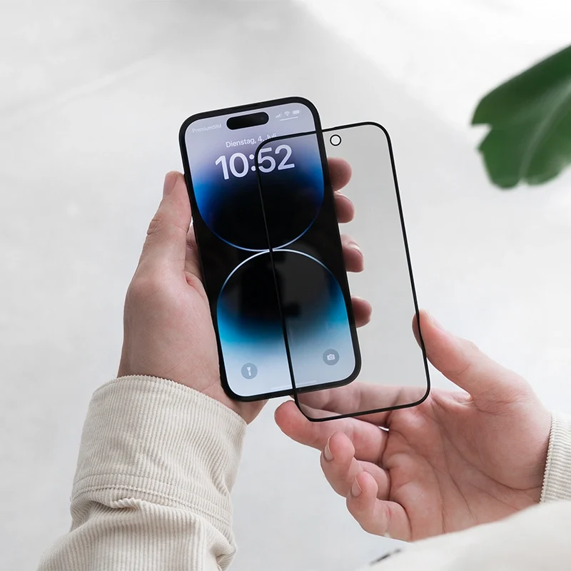Verre blindé pour iPhone 15 Pro Max avec protection contre les regards indiscrets