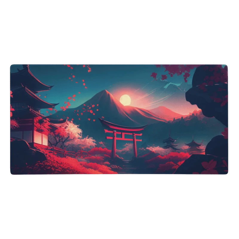 Tapis De Souris Japonais Soleil Levant Sakura