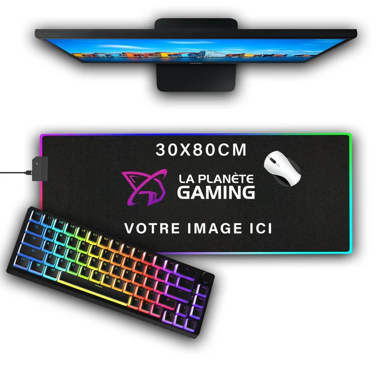 Tapis de Souris Personnalisé RGB (30x80cm)