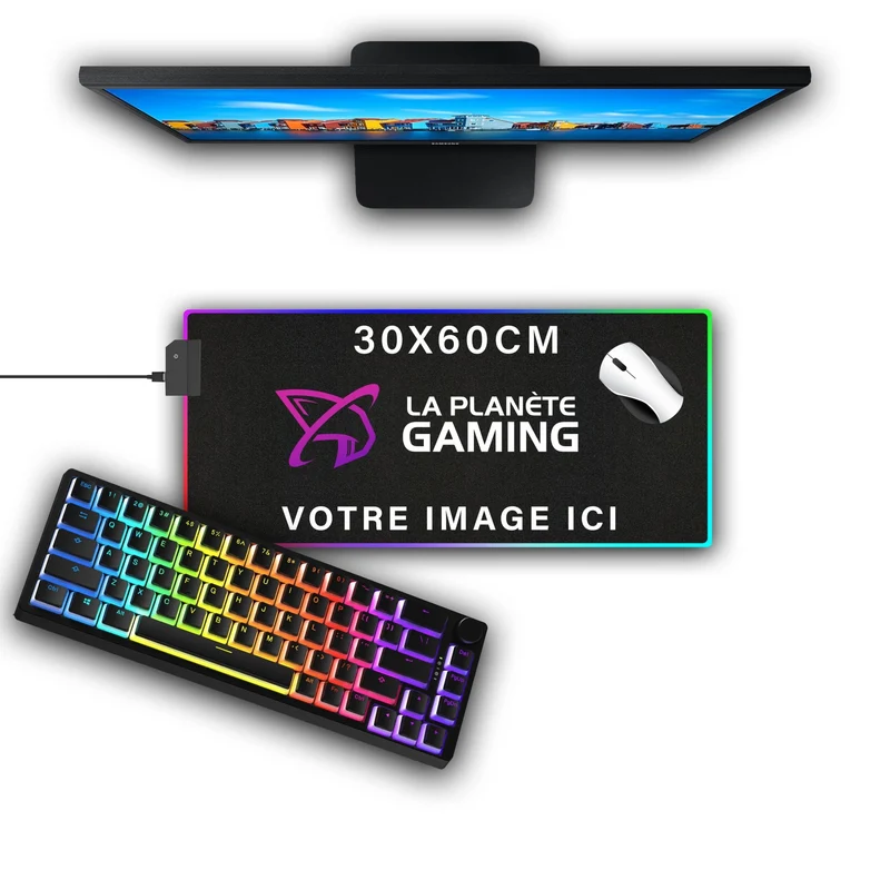 Tapis de Souris Personnalisé RGB (30x60cm)