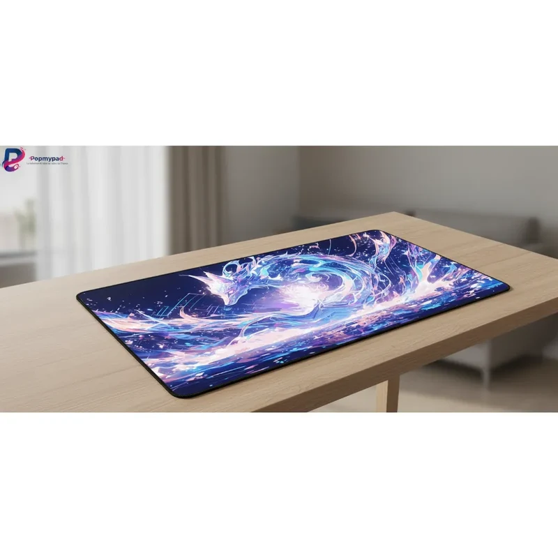 XXL Fox Mouse Pad — Dusty Pink Northern Lights | PopMyPad