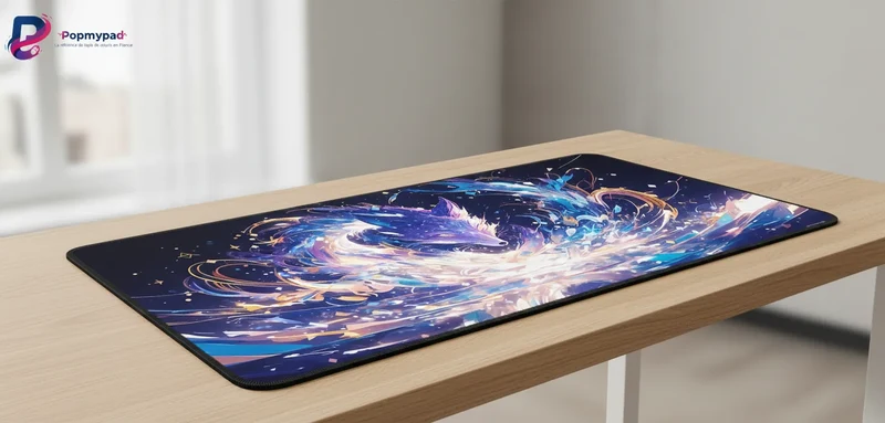 XXL Fox Mouse Pad — Astral Blue & Gold | PopMyPad