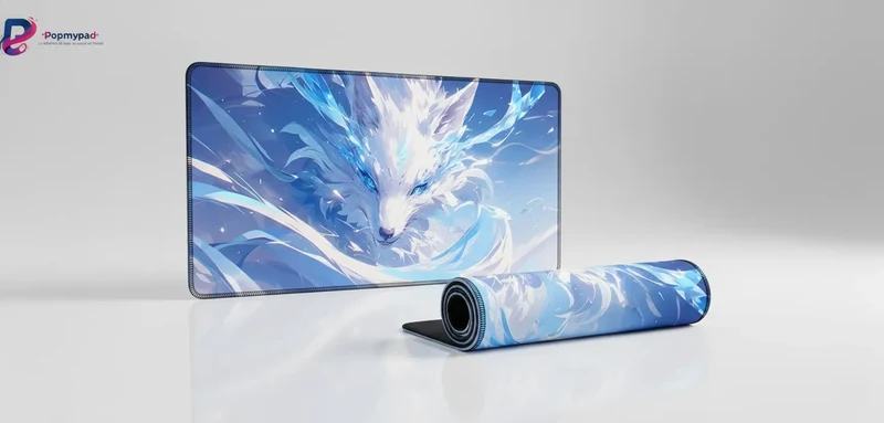 XXL Fox Mouse Pad — Crystalline Frost Shards | PopMyPad