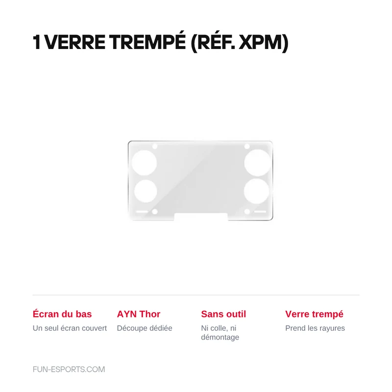 Verre trempé AYN Thor – film de protection double écran
