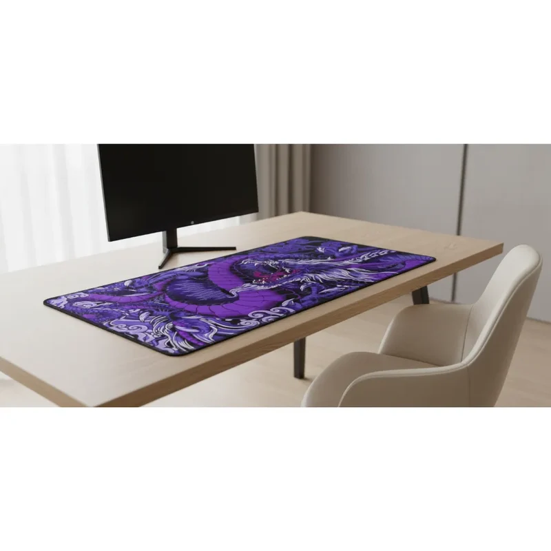 XXL Japanese Mouse Pad — Mystic Purple Dragon | PopMyPad