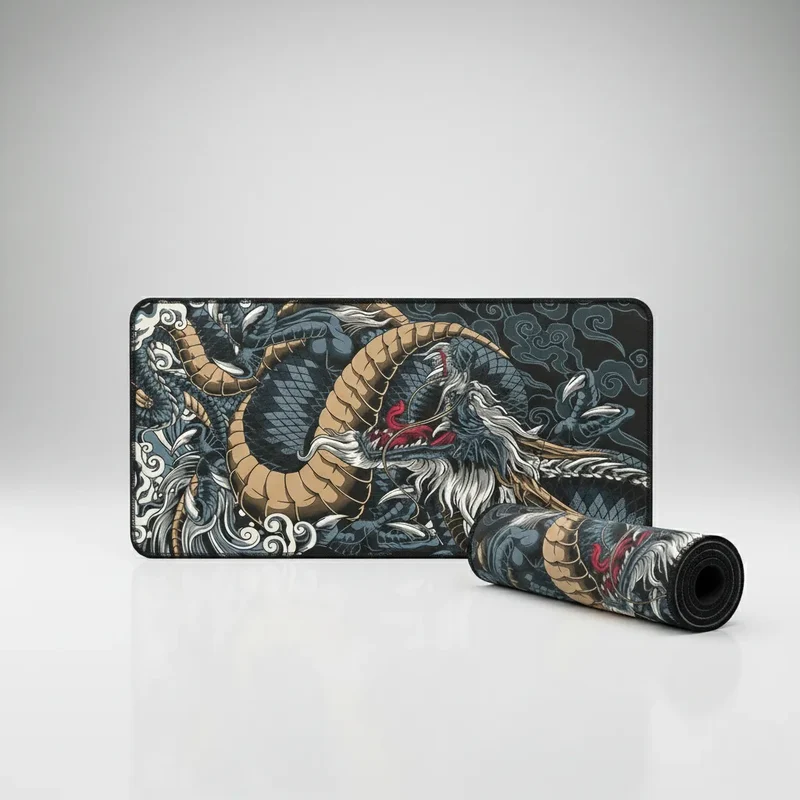 XXL Japanese Mouse Pad — Irezumi Style Ryu Dragon | PopMyPad