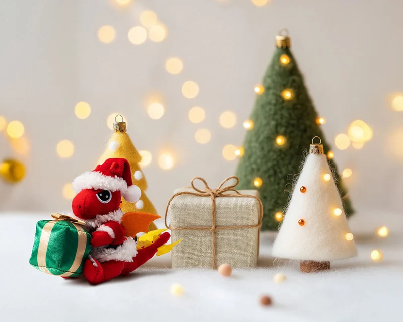 Lucky Doll Keychain—Christmas