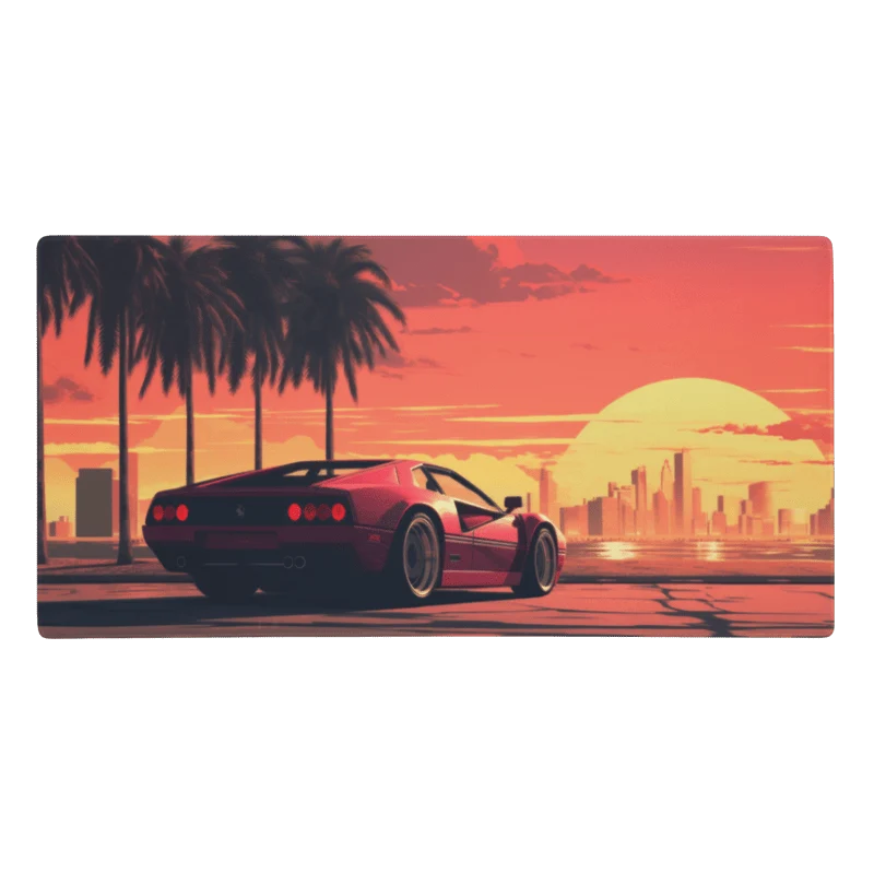 Tapis De Souris Gamer Sunset Racer