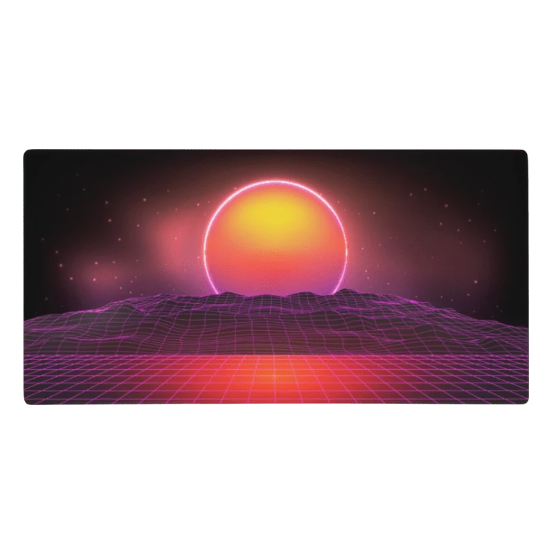 Tapis De Souris Gamer Soleil Synthwave