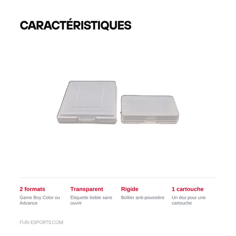 Étui rigide pour cartouches Game Boy Color et Game Boy Advance