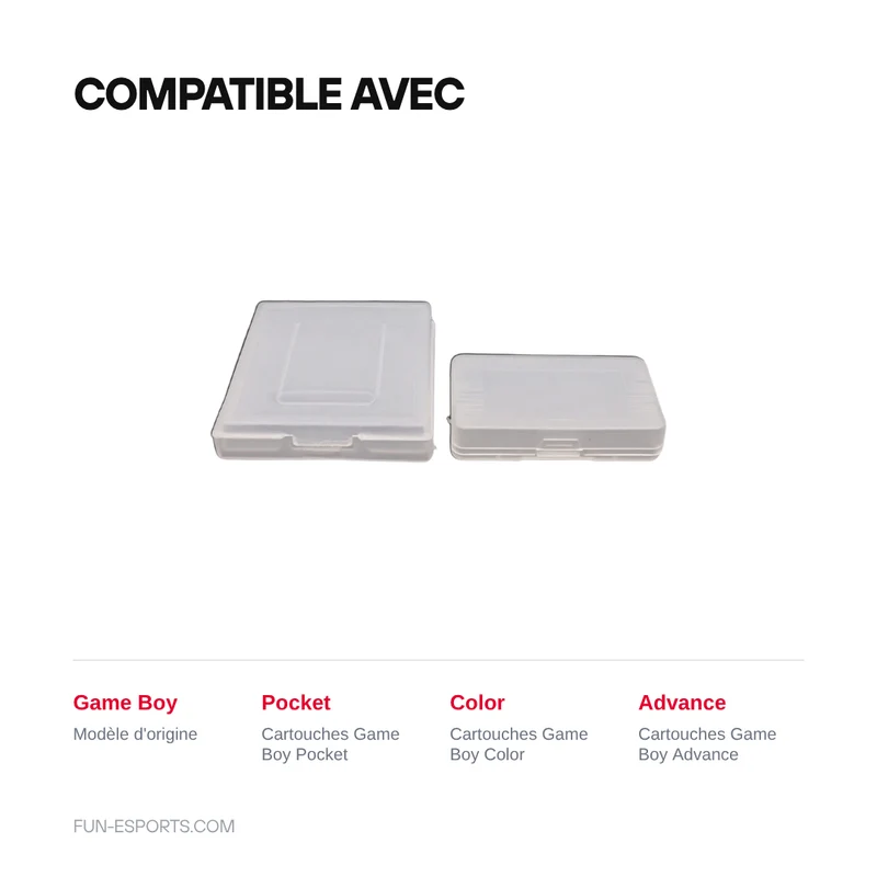 Étui rigide pour cartouches Game Boy Color et Game Boy Advance