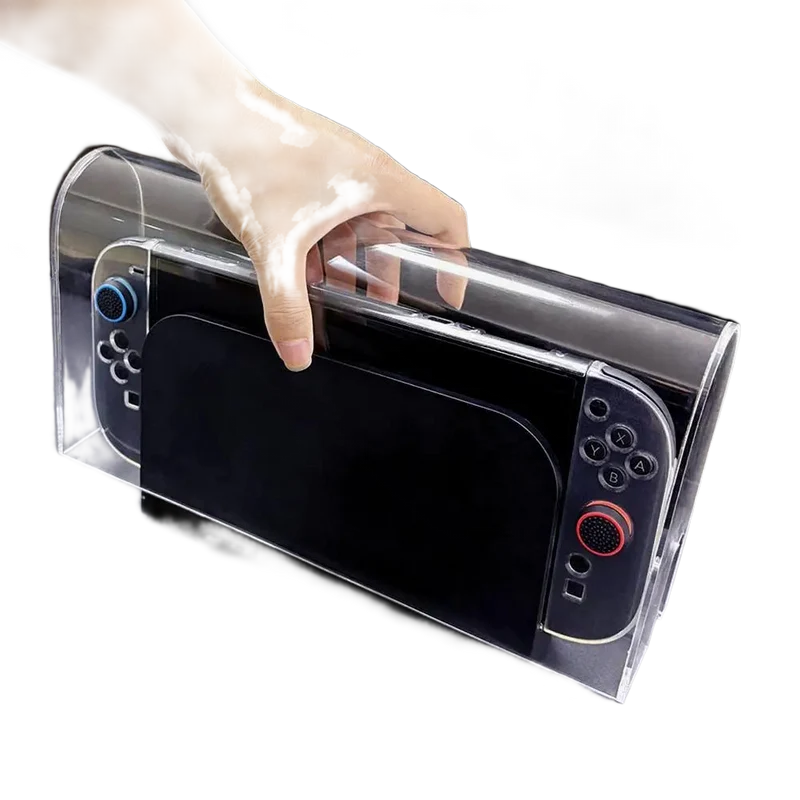 Vitrine acrylique pour Switch 2 — couvercle anti-poussière transparent