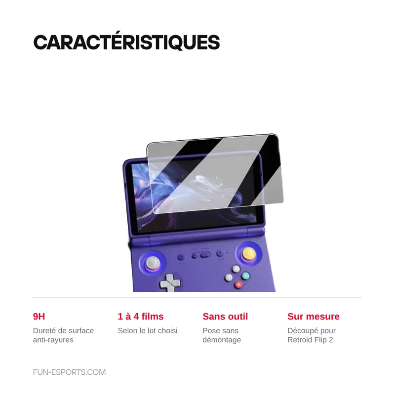 Verre trempé Retroid Pocket Flip 2 — protection d'écran 9H
