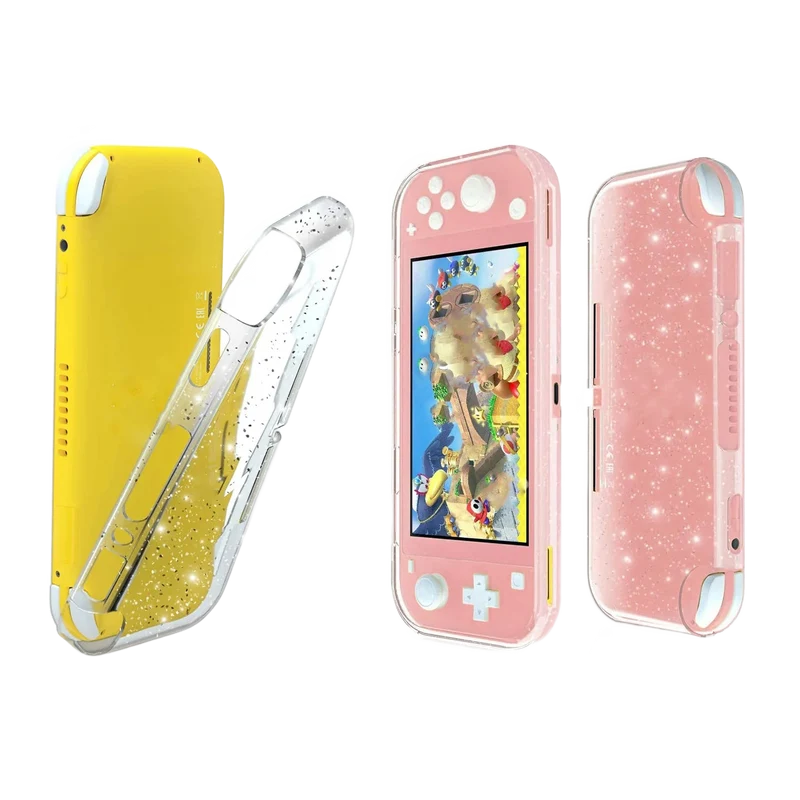 Coque arrière pailletée pour Switch Lite — TPU souple transparent