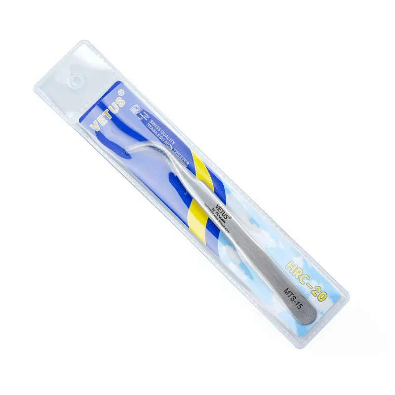 Pincette de précision ESD — acier inoxydable, pointe extra-fine