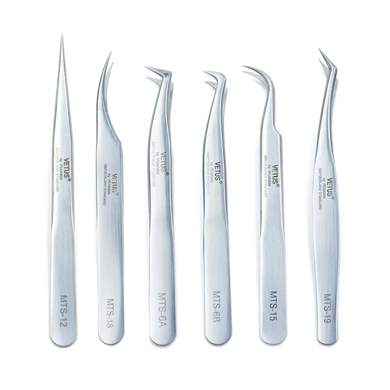 Pincette de précision ESD — acier inoxydable, pointe extra-fine