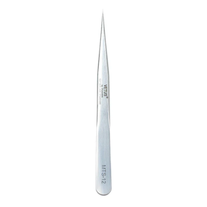 Pincette de précision ESD — acier inoxydable, pointe extra-fine