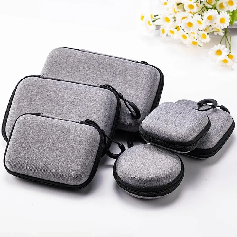 Étui de transport zippé pour console portable, câbles et microSD